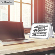 Load image into Gallery viewer, Small Dry Erase White Board,16X12Inches Portable Double-Sided Magnetic Foldable Desktop Whiteboard Easel for Kids&Home,Classroom,Office-White