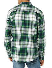 Load image into Gallery viewer, Amazon Essentials Men's Regular-Fit Long-Sleeve Flannel Shirt, Green/Ivory, Plaid, X-Small