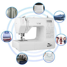 Load image into Gallery viewer, Sewing Machines, Portable Embroidery Machine with 200 Built-in Stitches and 8 Buttonhole Patterns, Portable Sewing Machine for Sewing, Hem, Reverse Sewing Equipped with Lighting (AA-Sewing Machine)