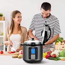 Load image into Gallery viewer, Mueller UltraPot 6Q Pressure Cooker Instant Crock 10 in 1 Pot with German ThermaV Tech, Cook 2 Dishes at Once, BONUS Tempered Glass Lid incl, Saute, Steamer, Slow, Rice, Yogurt, Maker, Sterilizer