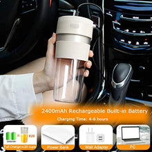 Load image into Gallery viewer, Portable Blender for Juice, Personal Size Blender Cup for Shakes and Smoothies Juicer Cup with USB Rechargeable Mini Blender 300ML 10oz Personal Blender for Home Travel Office Outdoor