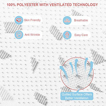 Load image into Gallery viewer, Heated Mattress Pad Twin with Ventilated Technology, 100% Polyester Electric Underblanket with 4 Heating Levels & 10 Hours Auto Off, Fast Heating & Machine Washable