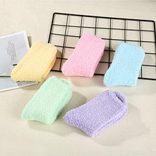 Load image into Gallery viewer, Zando Women's Winter Fuzzy Warm Crew Sock Microfiber Cozy Sleeping Plush Socks Thick Fluffy Slipper Sock Casual Super Soft Home Sock 5 Pairs Rainbow Solid One Size