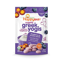 Load image into Gallery viewer, Happy Yogis Greek Yogurt Snacks, Organic Blueberry and Purple Carrot, 1 Ounce