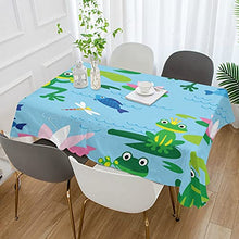 Load image into Gallery viewer, ALAZA Funny Frogs Tablecloth Fabric Table Cover Rectangle Tablecloth 54 x 72 inch