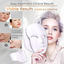 Load image into Gallery viewer, Photon Skin Rejuvenation Face & Neck Mask | LED Photon Red Blue Green Therapy 7 Color Light Treatment Anti Aging Spot Removal Wrinkles Whitening Facial Skin Care Mask