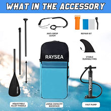 Load image into Gallery viewer, RAYSEA Inflatable Stand Up Paddle Board 10'6"x32"x6" (18.6lbs) Ultra-Light SUP with Accessories Backpack,Non Slip Deck,Paddle,Leash, Pump, Fin,Youth & Adult Stand Up Boat