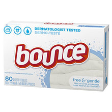 Load image into Gallery viewer, Bounce Free & Gentle, Fabric Softener Sheets, 80 Count