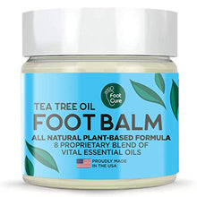 Load image into Gallery viewer, Tea Tree Oil Foot Balm, 100% All Natural Moisturizing Fast Acting Cream For Dry Feet & Cracked Heels, Extra Strength Callus Remover for Itchy Feet, Toenail Treatment, Calluses Remover & Callus Shaver