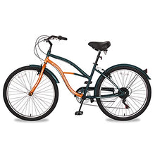 Load image into Gallery viewer, MOONCOOL Adult Cruiser Bike 7 Speed 26 Inch, Beach Cruiser Bicycle for Women Men Complete Cruiser Bikes with Multiple Colors