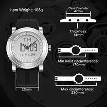 Load image into Gallery viewer, SINOBI Mens Analog Digital Sport Watches Electronic Wrist Watch with Alarm Stopwatch LED Backlight and Rubber Strap (Silver)