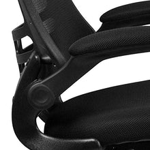 Load image into Gallery viewer, Flash Furniture Mid-Back Black Mesh Ergonomic Drafting Chair with Adjustable Foot Ring and Flip-Up Arms