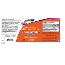Load image into Gallery viewer, NOW Supplements, Glucosamine & Chondroitin Extra Strength, Sulfate Forms, 120 Tablets