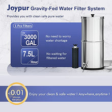 Load image into Gallery viewer, Joypur High Capacity Gravity-Fed Water Filter System with 3 Purification Filters for Home Camping Travel Outdoor Activities Emergencies,2.9 Gallon Countertop Water Filter System