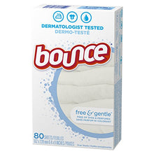 Load image into Gallery viewer, Bounce Free & Gentle, Fabric Softener Sheets, 80 Count