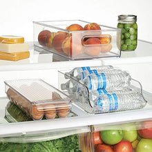 Load image into Gallery viewer, iDesign Plastic Refrigerator and Freezer Storage Organizer Bin Water Bottle and Drink Holder for Kitchen, Basement, Garage Fridge, BPA-Free, Clear