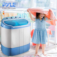 Load image into Gallery viewer, Upgraded Version Pyle Portable Washer & Spin Dryer, Mini Washing Machine, Twin Tubs, Spin Cycle w/ Hose, 11lbs. Capacity, 110V - Ideal For Compact Laundry