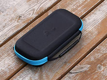 Load image into Gallery viewer, ButterFox Slim Compact Carrying Case for Nintendo Switch Lite with 19 Game and 2 Micro SD Card Holders, Storage for Switch Lite Accessories (Blue Turquoise/Black)