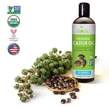 Load image into Gallery viewer, Castor Oil USDA Organic Cold-Pressed (16oz) 100% Pure Hexane-Free Castor Oil - Conditioning & Healing, For Dry Skin, Hair Growth - For Skin, Hair Care, Eyelashes - Caster Oil By Sky Organics