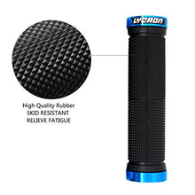 Load image into Gallery viewer, LYCAON Bike Handlebar Grips, Non-Slip-Rubber Adjustable Bicycle Handle Grip with Aluminum Lock, Bike Grips for Mountain Road Foldable Bike MTB BMX with End Caps (Blue, General End Caps)