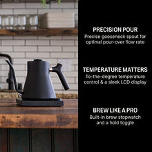 Load image into Gallery viewer, Fellow Stagg EKG Electric Gooseneck Kettle - Pour-Over Coffee and Tea Kettle - Stainless Steel Kettle Water Boiler - Quick Heating Electric Kettles for Boiling Water - Matte Black