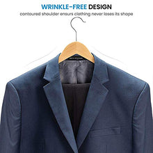 Load image into Gallery viewer, High-Grade Wooden Suit Hangers (20 Pack) - Smooth Finish Solid Wood Coat Hanger with Non Slip Pants Bar, 360° Swivel Hook and Precisely Cut Notches for Camisole, Jacket, Pant, Dress Clothes Hangers