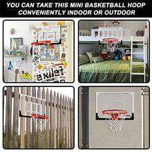 Load image into Gallery viewer, Indoor Mini Basketball Hoop Set with 3 Balls for Kids and Adults - Pro Mini Basketball Hoop for Door & Wall with Complete Basketball Accessories Perfect Christmas Birthday Gifts for Kids Boys Teens