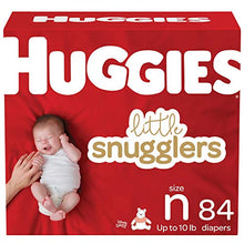 Load image into Gallery viewer, Huggies Little Snugglers Baby Diapers, Size Newborn, 84 Ct