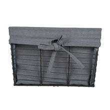 Load image into Gallery viewer, DII Farmhouse Chicken Wire Storage Baskets with Liner, Small, Vintage Grey, 9x7x6", 3 Piece