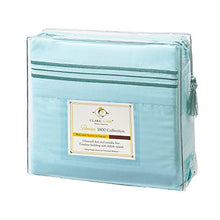 Load image into Gallery viewer, Clara Clark Bed Sheets, Premier 1800 Series 4 Piece Bed Sheet Set, Deep Pocket, Wrinkle, Fade, Stain Resistant, Luxury Soft Bedding Sheets & Pillowcases, Queen, Light Blue Aqua