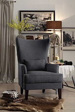 Load image into Gallery viewer, Homelegance Avina Fabric Wingback Chair, Charcoal