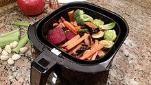 Load image into Gallery viewer, Ovente Electric Air Fryer 3.2-Quart for Grilling Roasting with Digital LED Touch Display Non-Stick Fry Basket & Pan, 1400 Watt Power Air Oven & Oilles Cooker with Temperature Control, Black FAD61302B
