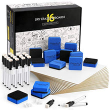 Load image into Gallery viewer, Magicfly Double-Sided Small White Board for Classroom, 9 x 12 Inches Dry Erase Lap Boards, Bulk Pack of 16 Mini White Board for Student, Kids, Teachers, Office, with 16 Pens, 16 Erasers & 16 Pen Clips