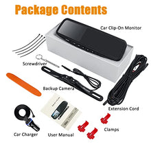 Load image into Gallery viewer, VECLESUS VT1 1080P Wired Car Backup Camera Kit, Easy to Install for Continuous or Reversing Viewing, 4.3" in-Mirror Clip-on Monitor with HD Backup Camera for Cars, Pickups, SUVs, Vans, Sedans, Trucks