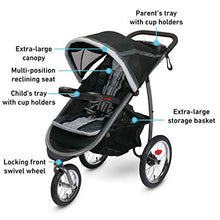Load image into Gallery viewer, Graco FastAction Fold Jogger Travel System | Includes the FastAction Fold Jogging Stroller and SnugRide 35 Infant Car Seat, Gotham