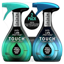 Load image into Gallery viewer, Febreze Fabric Spray, Unstopables Touch Fabric Refresher Spray, Odor Eliminator for Strong Odor, Fresh & Breeze, 16.9 Oz (2 Count)