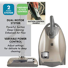 Load image into Gallery viewer, Kenmore Elite 81714 Pet Friendly Ultra Plush Lightweight Bagged Canister Vacuum with Pet PowerMate, HEPA, Extended Telescoping Wand, Retractable Cord, and 3 Cleaning Tools-Champagne