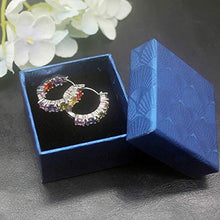 Load image into Gallery viewer, Women Silver Earrings Rose Gold Earring Garnet Peridot Amethyst Morganite Ideal Gift Choice (Silver earrings)