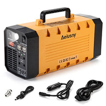 Load image into Gallery viewer, Aeiusny Portable Solar Generator 500W 288WH UPS Power Station Emergency Battery Backup Power Supply Charged by Solar/AC Outlet/Car for CPAP Laptop Home Camping