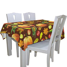 Load image into Gallery viewer, ALAZA Thanksgiving Seamless Pattern with Harvest Hand-Dr Thanksgiving Tablecloth,Washable Tablecloth,60 x 108 Inch Oblong/Rectangle Tablecloth for Family Dinner,Indoor or Outdoor Parties Etc