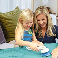 Load image into Gallery viewer, Mugensa Lint Remover Electric Clothes Sweater Fabric Shaver for Furniture, Blanket, Curtain, Socks, Legging, Wool, Cashmere - Rechargeable – 2 Speeds – Bonus Lint Roller