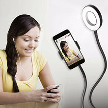 Load image into Gallery viewer, Sokani Selfie Ring Light with Cell Phone Holder and Stand Bracket for YouTube TIK Tok Tiktok Video Live Stream Makeup Dimmable LED Circle RingLight for iPhone Android Mobile Smartphone