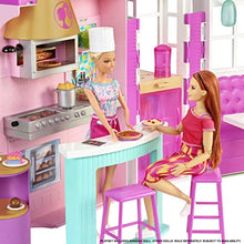 Load image into Gallery viewer, Barbie Cook ‘n Grill Restaurant Playset Doll, 30+ Pieces & 6 Play Areas Including Kitchen, Pizza Oven, Grill & Dining Booth, Gift for 3 to 7 Year Olds