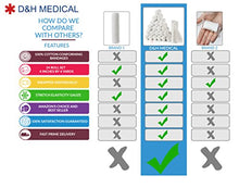 Load image into Gallery viewer, D&H Medical 24 Bulk Pack Gauze Stretch Bandage Roll, 4 Inch X 4 Yards, Used for Wound Care, Easy to Use Cotton Ply Rolled Hand Wrap Dressing Ankles & Knees. Add to First Aid Supplies.
