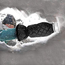Load image into Gallery viewer, MATCC Ice Scraper Mitt 2 Pack Windshield Snow Scrapers with Waterproof Snow Remover Glove Lined of Thick Fleece Black