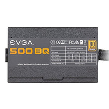 Load image into Gallery viewer, EVGA 110-BQ-0500-K1, 500 Bq, 80+ Bronze 500W, Semi Modular, FDB Fan, 3 Year Warranty, Power Supply