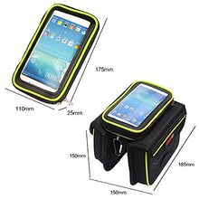 Load image into Gallery viewer, DRUnKQUEEn Waterpoof Frame Front Tube Pannier Bike Bicycle Cycling Saddle Bag Biking Gear with Detachable Cellphone Case Touchscreen Pouch Holder & Reflective Stripe