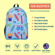 Load image into Gallery viewer, Wildkin 15 Inch Kids Backpack for Boys & Girls, 600-Denier Polyester Backpack for Kids, Features Padded Back & Adjustable Strap, Perfect Size for School & Travel Backpacks, BPA-free (Surf Shack)