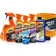 Load image into Gallery viewer, Armor All Ultimate Car Detailing Kit (9 Items) – Ceramic Glass Cleaner, Car Wash, Wheel and Tire Cleaner, UV Protectant, 4 Microfiber Accessories, 19464