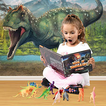 Load image into Gallery viewer, Pack of 12 Toy Dinosaurs Figures With Interactive Dinosaur Sound Book - Realistic Looking Dino Toys for Boys and Girls 3 Years Old & Up